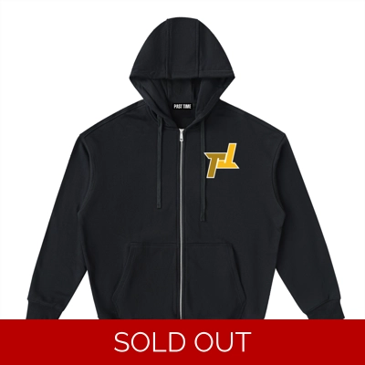 Past Time Yellow Logo Zip-Up (Black)